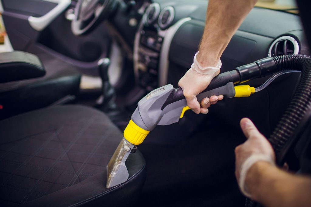 cleaning car interior